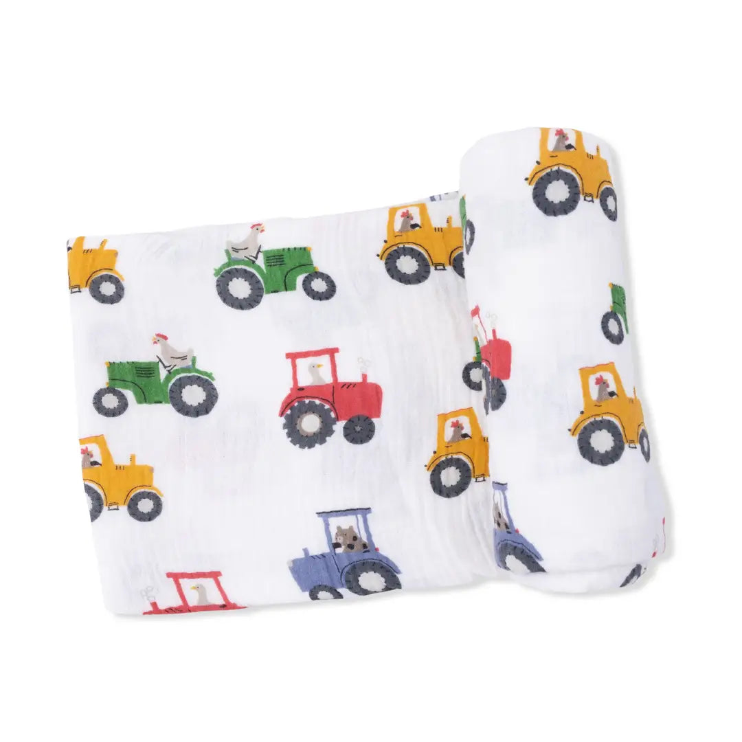 Tractor Friends Swaddle Blanket