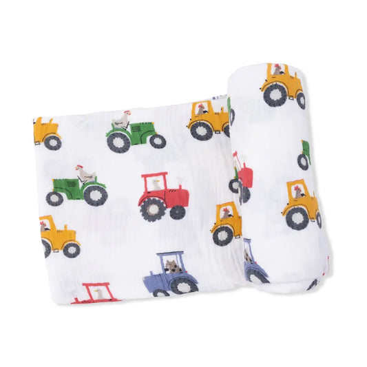 Tractor Friends Swaddle Blanket