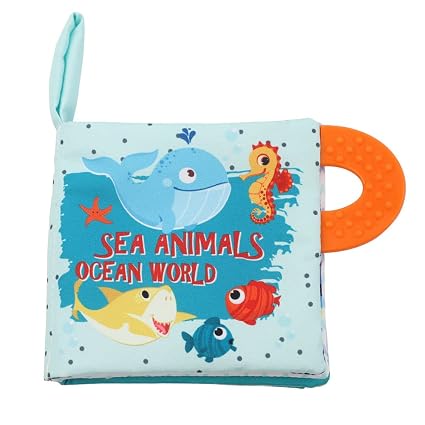 Ocean World Mini Soft Cloth Book With Teether