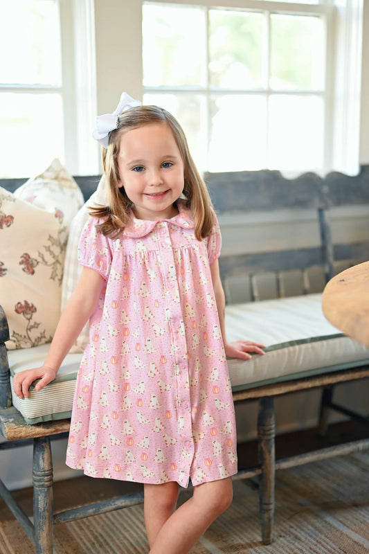Whitley Knit Dress Pink Ghost