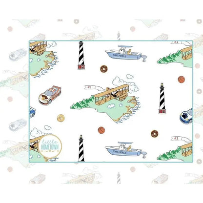 North Carolina Burp Cloth & Bib Combo