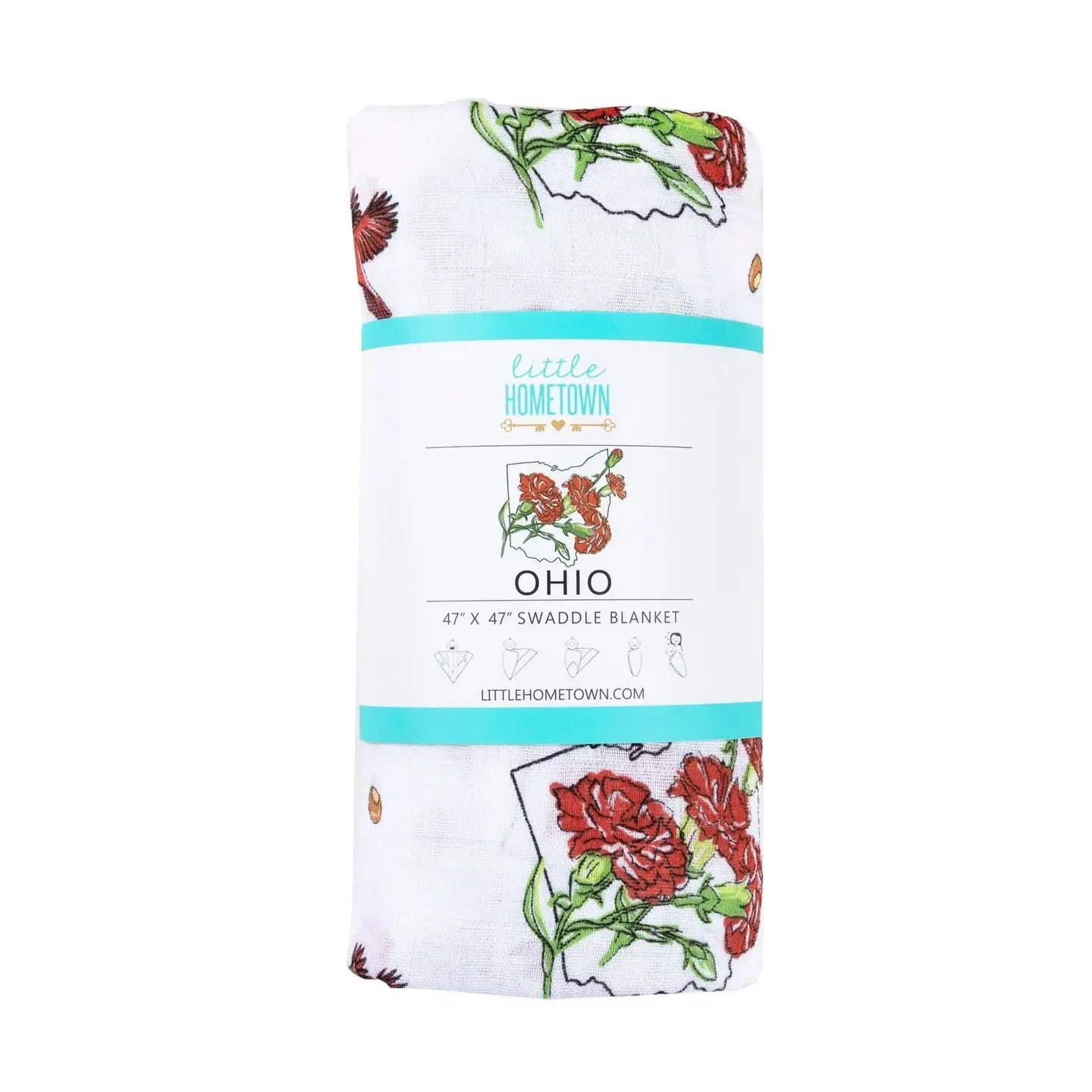 Ohio Muslin Swaddle Blanket