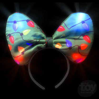 Christmas Light Up Bow Headband