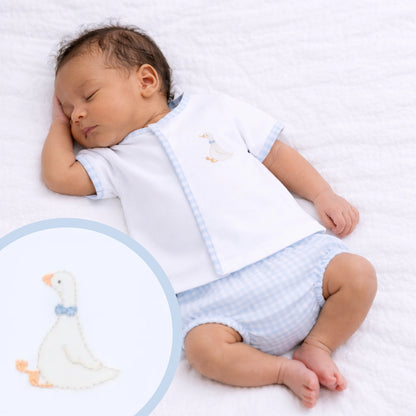 Silly Goose Diaper Cover Set Light Blue