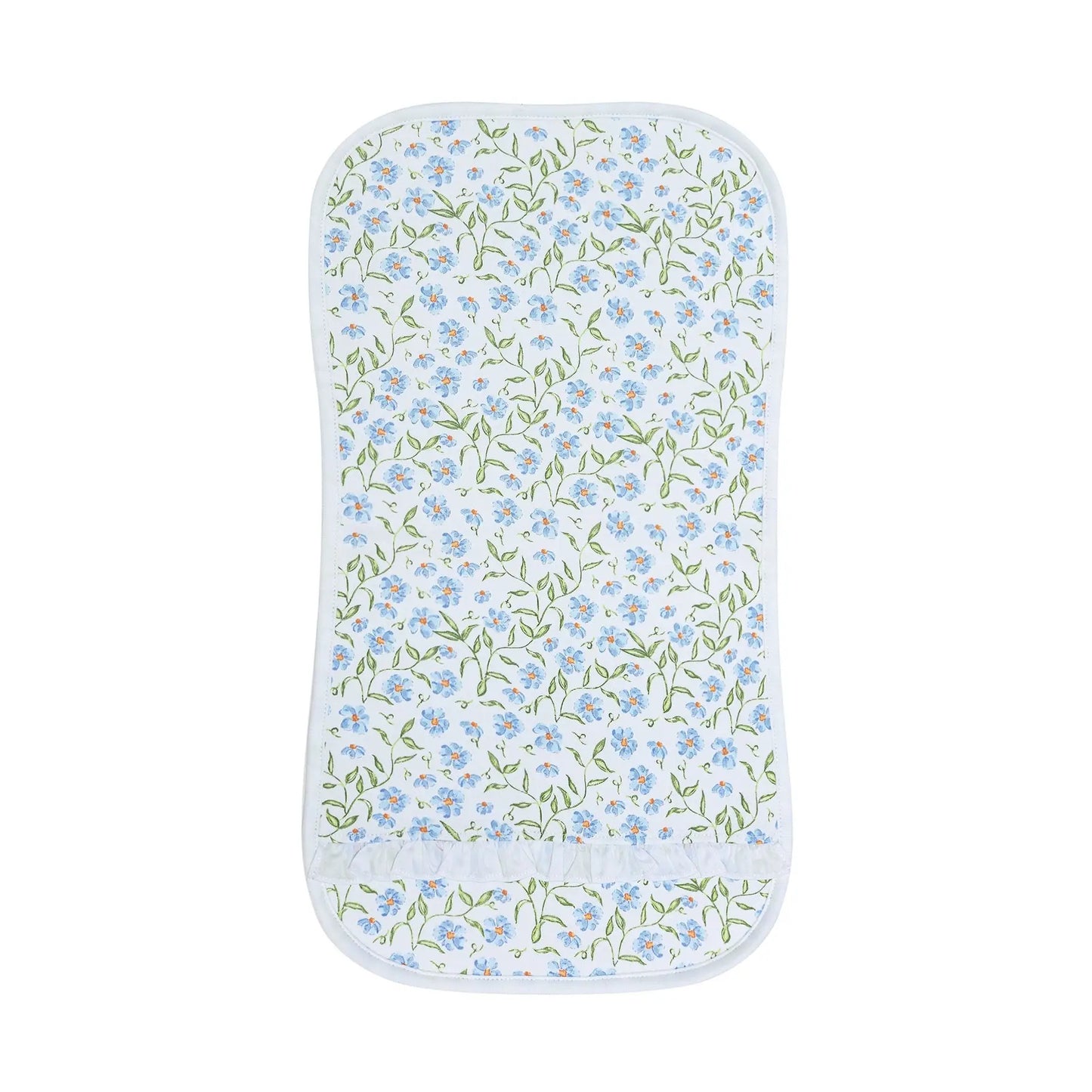 Blue Vines Print Burp Cloth