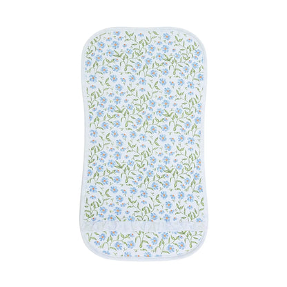 Blue Vines Print Burp Cloth