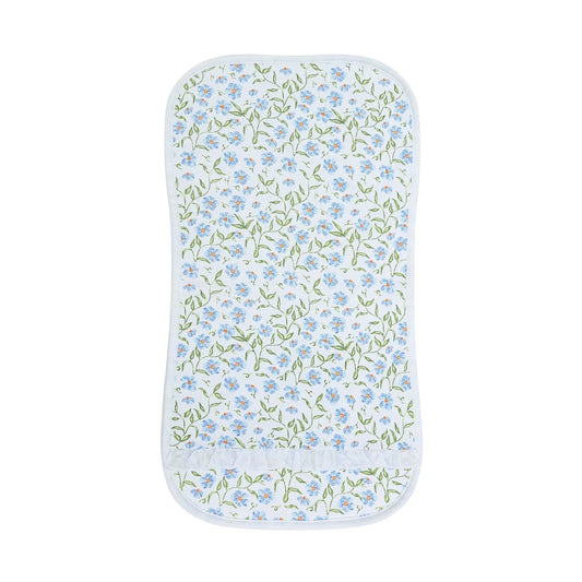 Blue Vines Print Burp Cloth