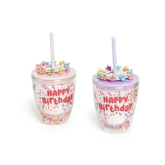 Birthday Gift Set Confetti Tumbler