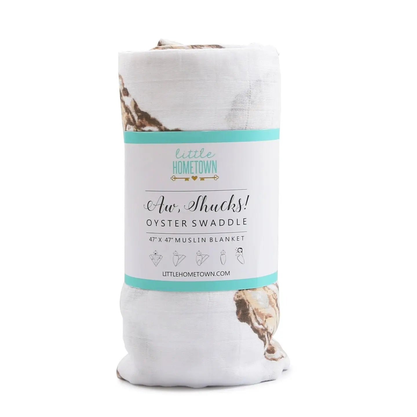 Aw Shucks! Oyster Muslin Swaddle Blanket
