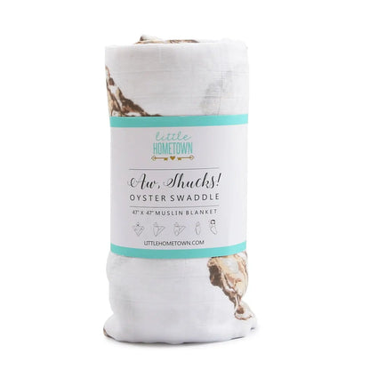 Aw Shucks! Oyster Muslin Swaddle Blanket