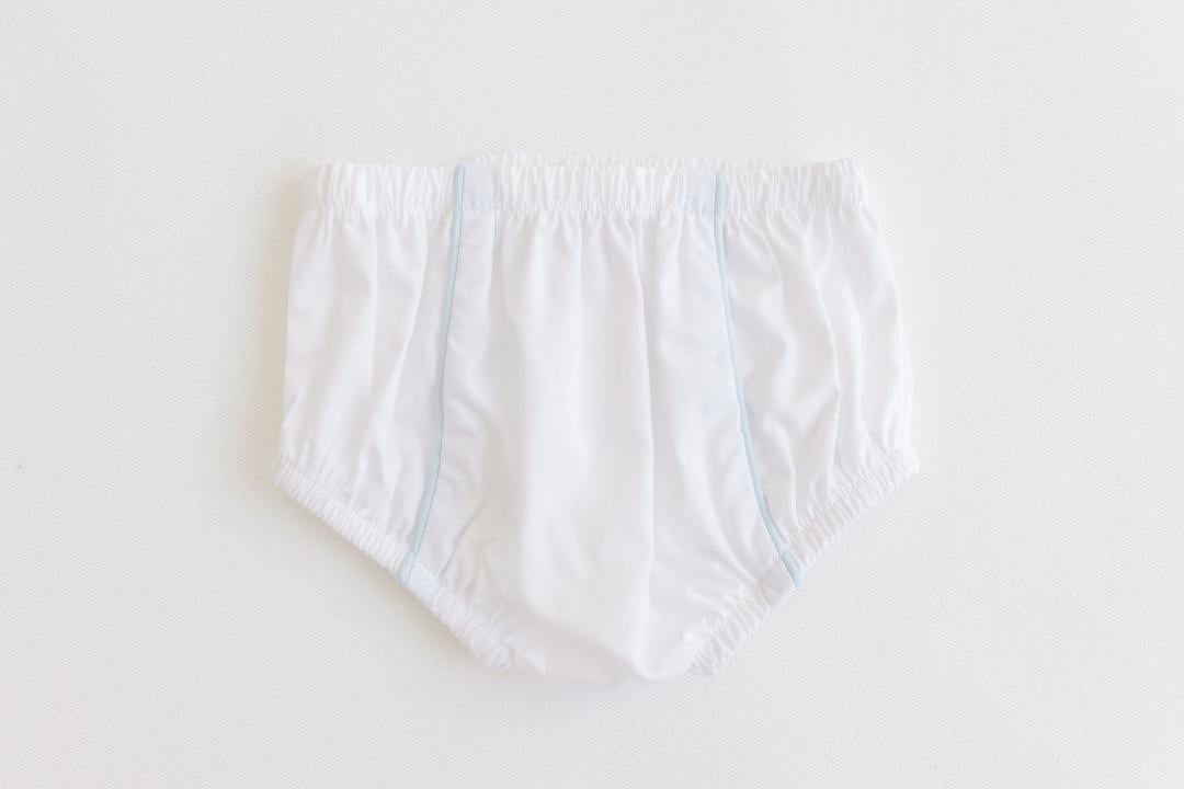Diaper Cover Blue Trim