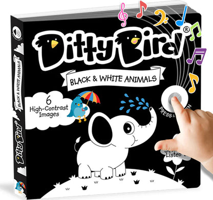 Ditty Bird Book Black & White Animals