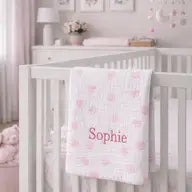 Hearts Baby Blanket, Pink