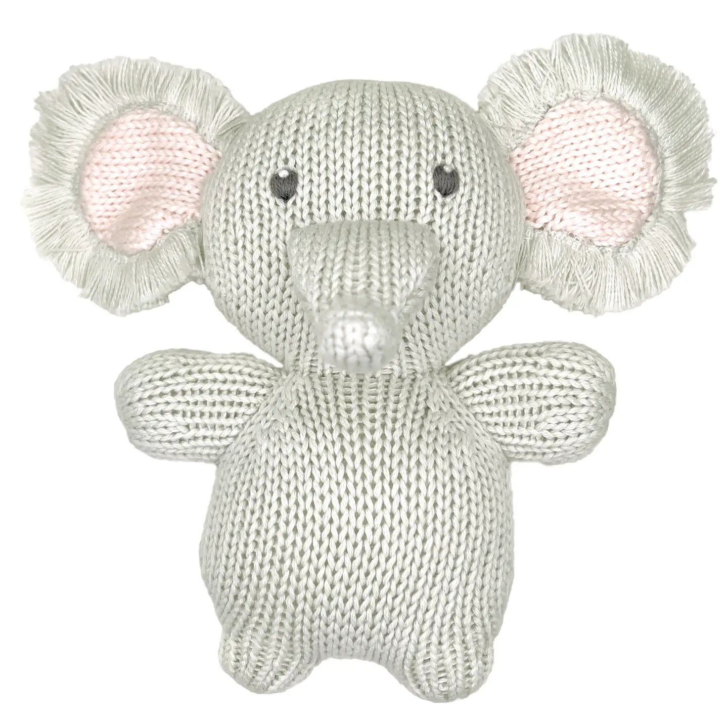 Elephant Zubaby 5" Knit Rattle