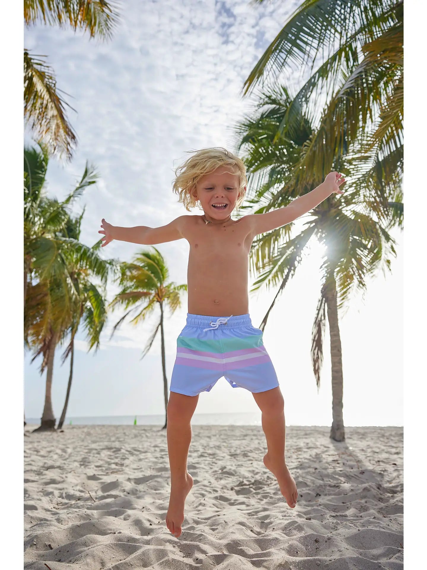 Blue Chill Youth Swim Trunks