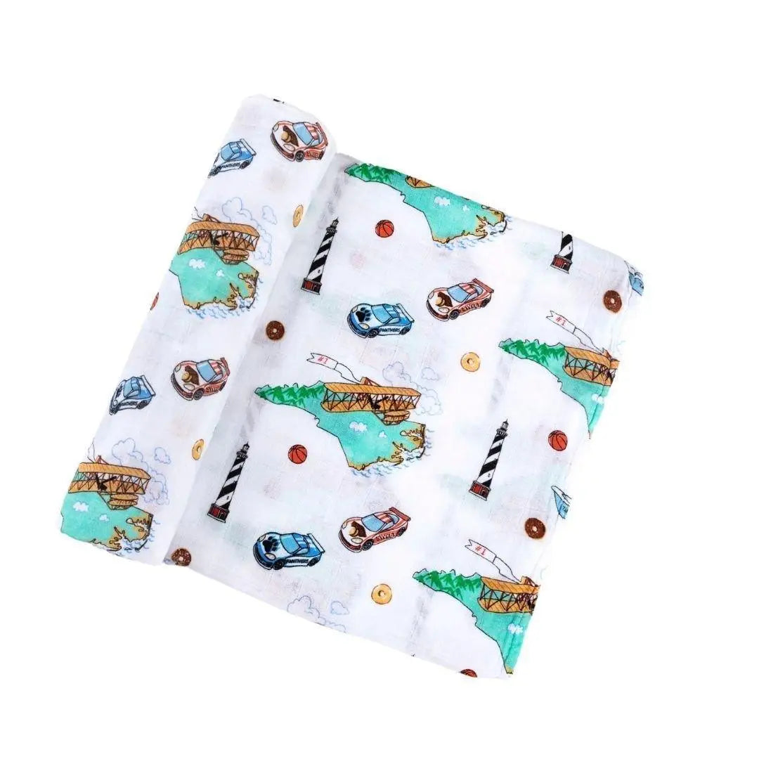North Carolina Favorites Muslin Swaddle Blanket