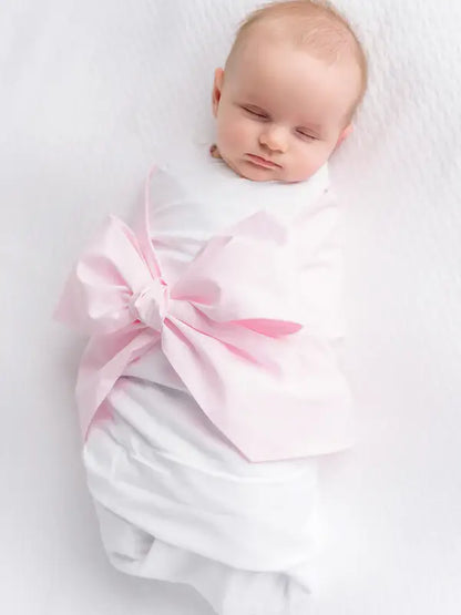 Pink Bow Swaddle Broadcloth