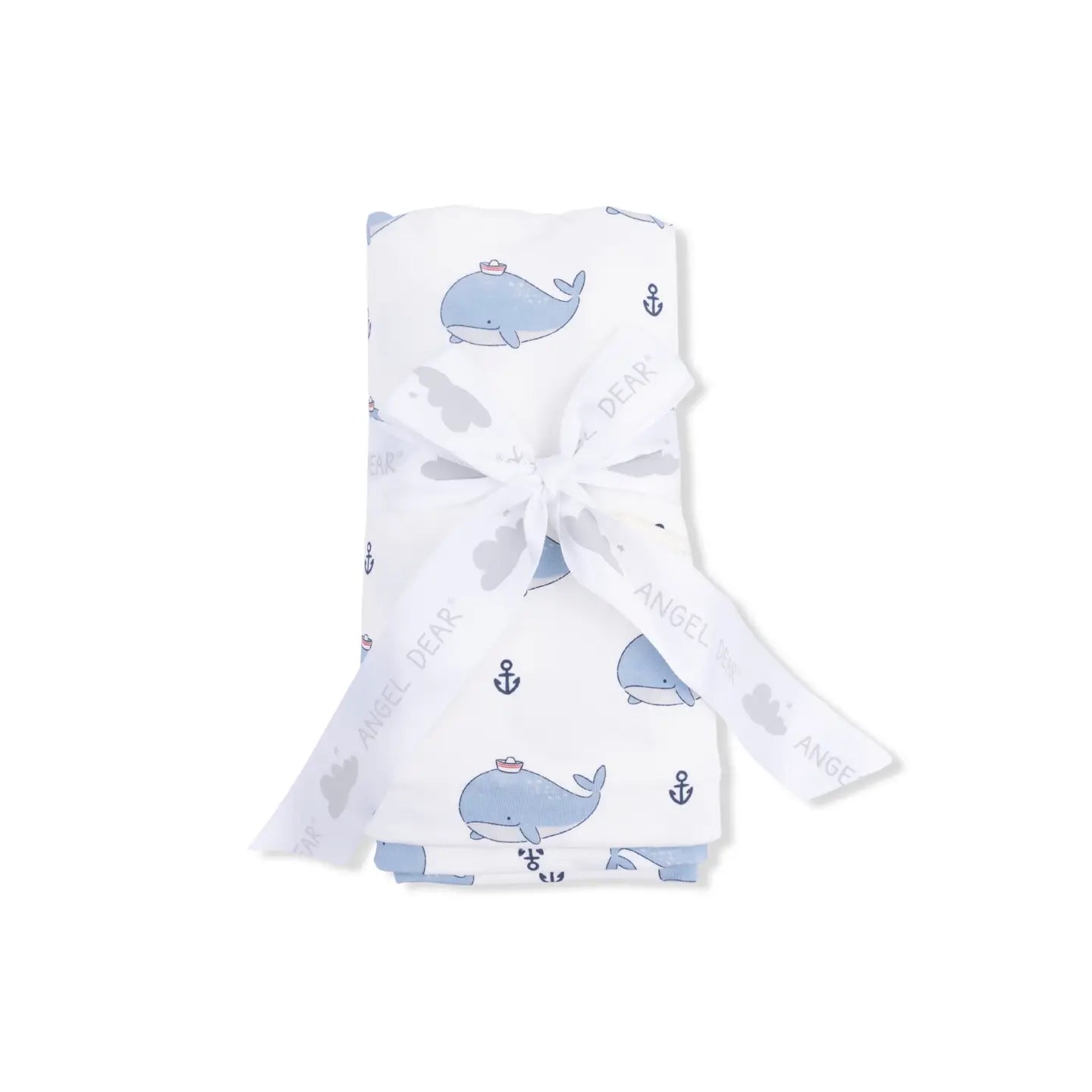 Blue Bubbly Whales Swaddle Blanket