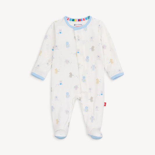 Blue Baby Beats Modal Footie 0-3m