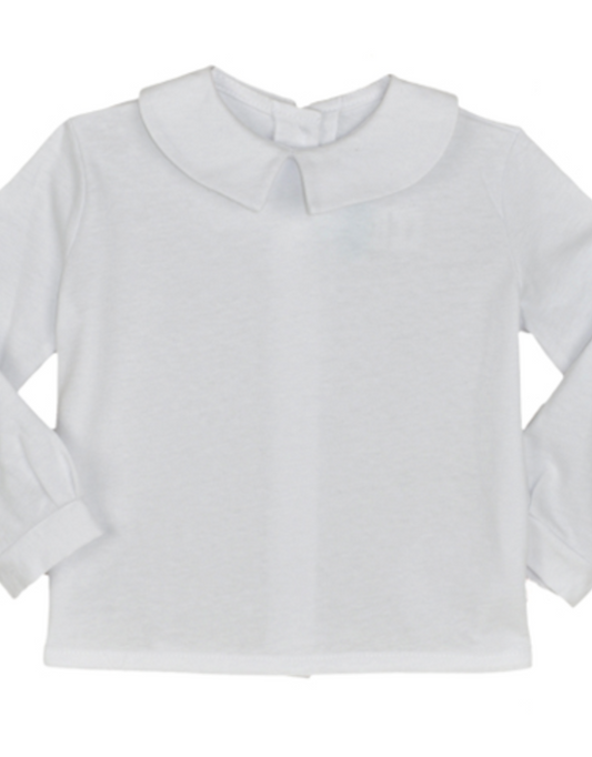 Knit Boys Shirt Long Sleeve White