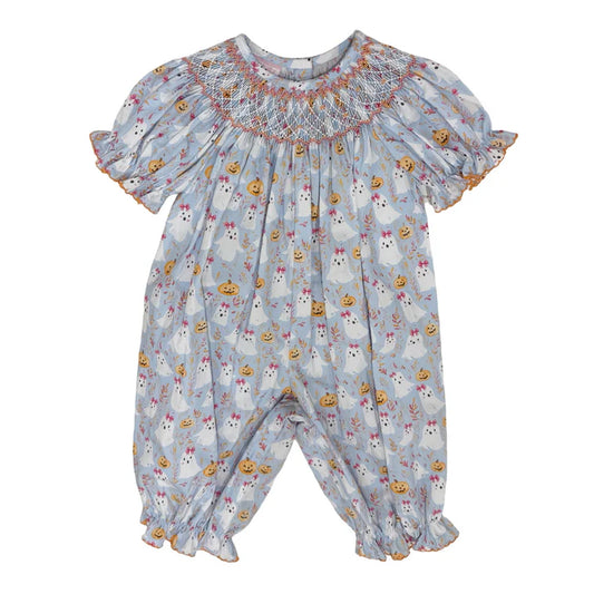 Halloween Ghost Print Long Bishop Bubble