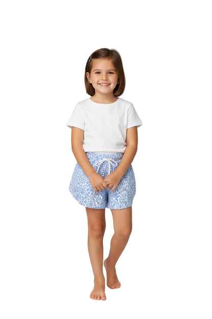 Butterfly Shorts Blue Floral