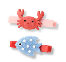 Ocean Friends Crab Hair Clips
