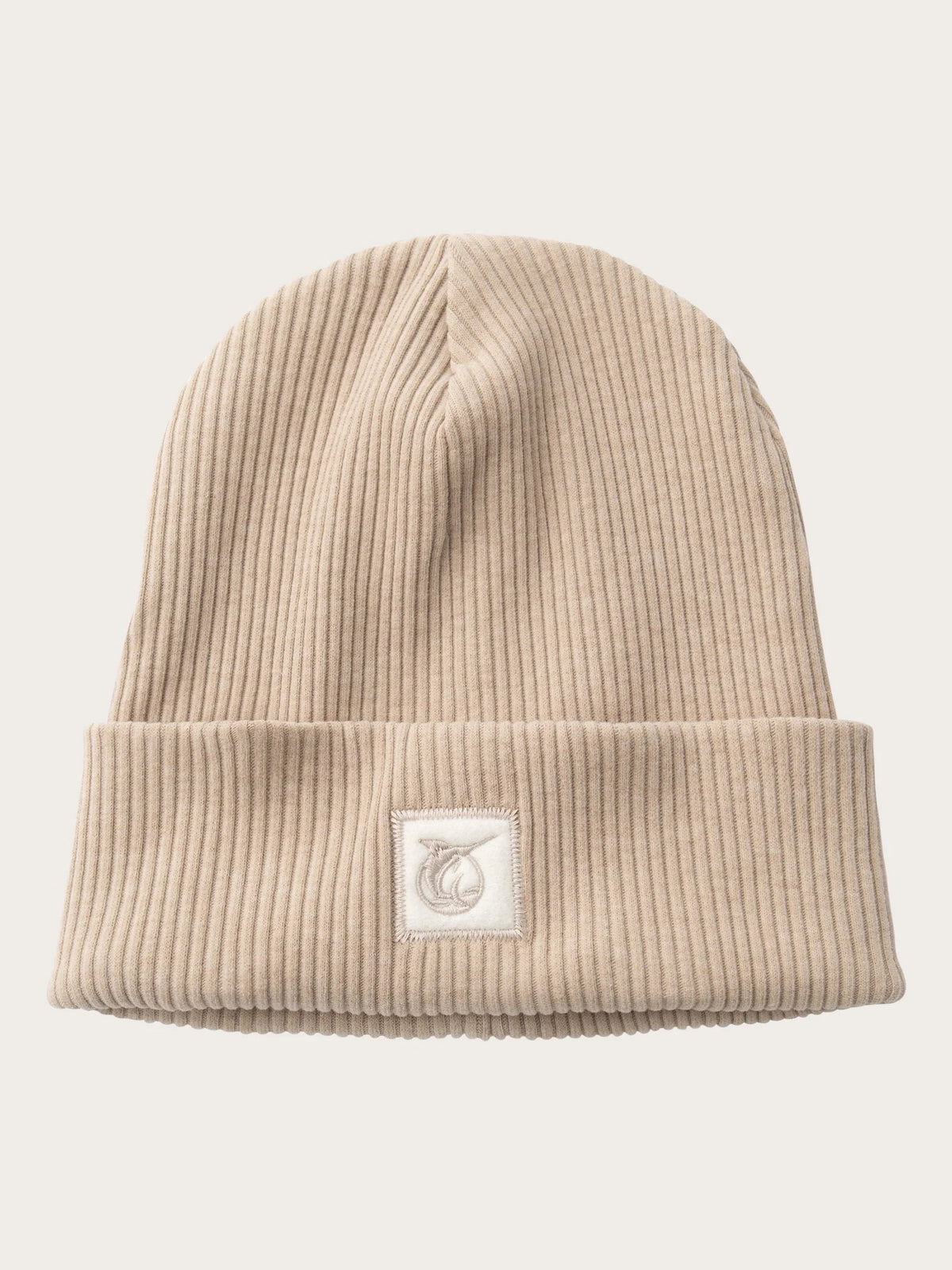 Knit Patch Beanie - Trench Coat Heather
