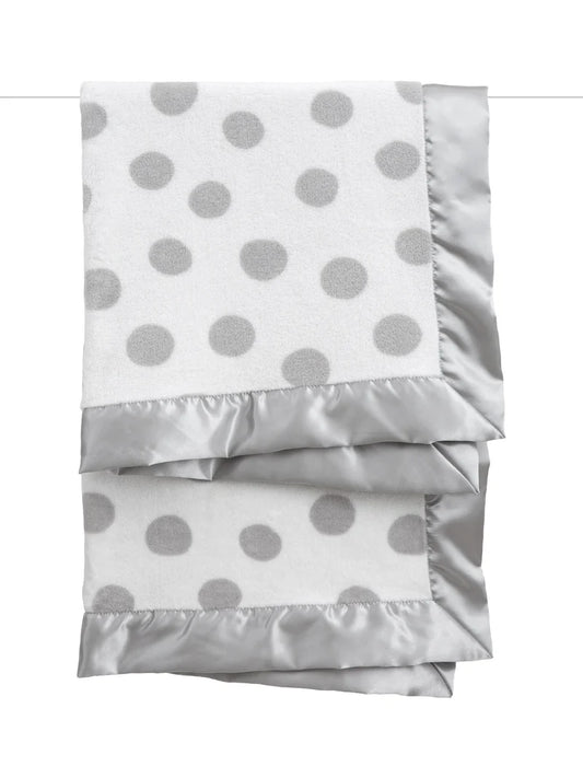 Grey Deluxe Dot Blanket Grey Boxed