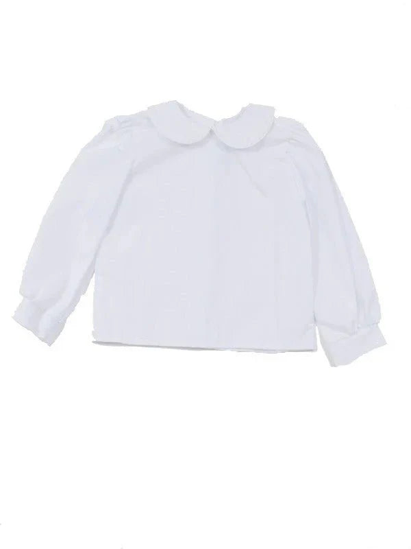 Blouse L/S White Piping