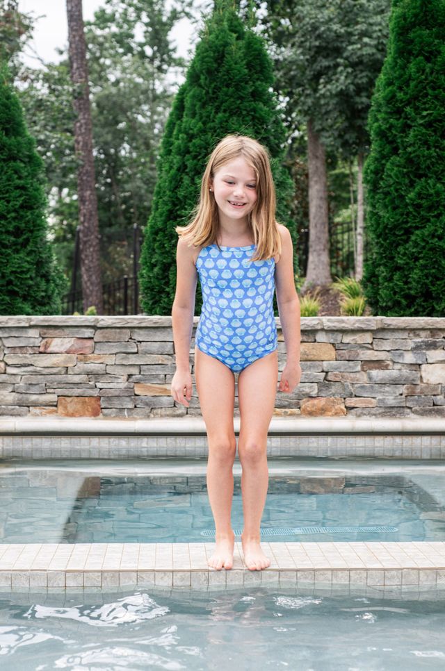 Spring Tides Bow Back One Piece Seashells