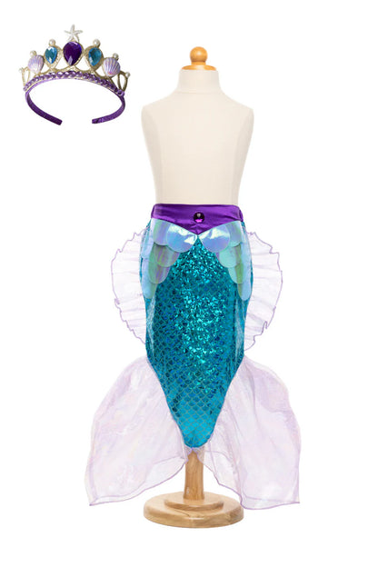 Mermaid Glimmer Skirt And Tiara Blue (5-6)