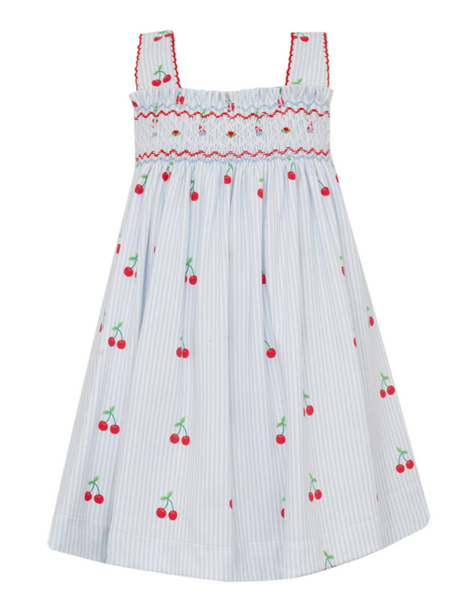 Cherry Print Knit Strap Dress