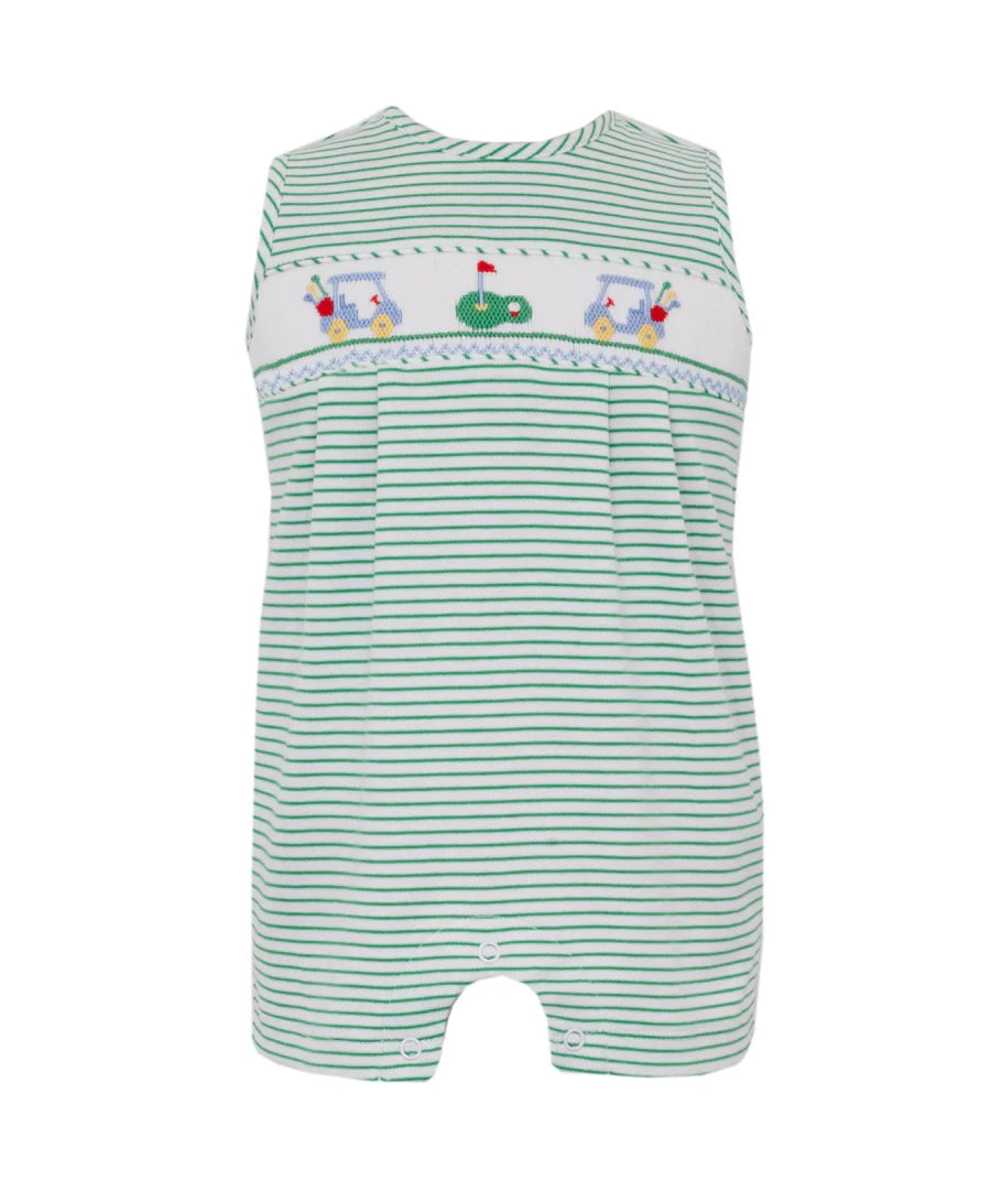 Green Stripe Knit Golf Jon Jon
