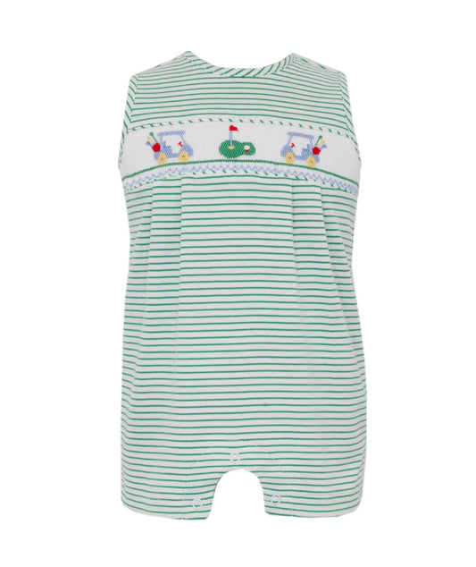 Green Stripe Knit Golf Jon Jon