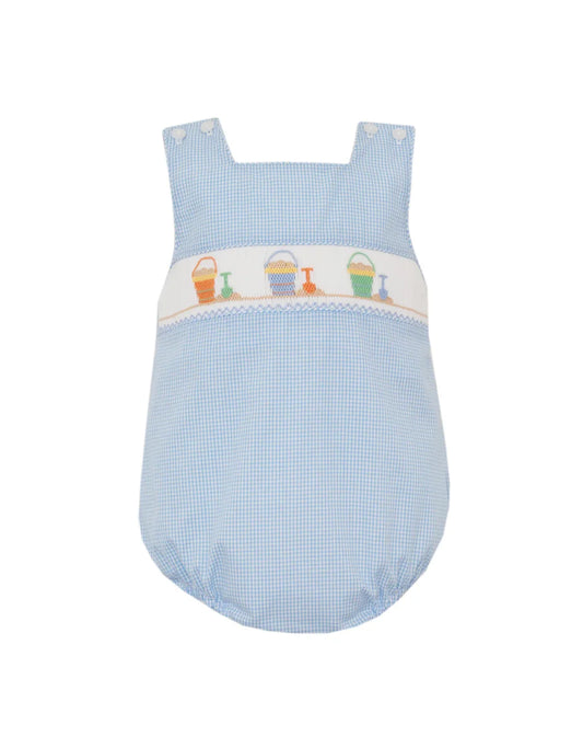 Blue Check Sand Pail Boys Sunbubble
