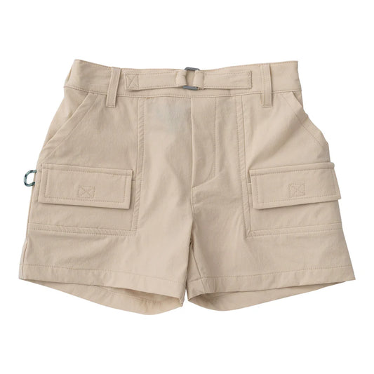 Boys Inshore Performance Short - Ancient Scroll Khaki