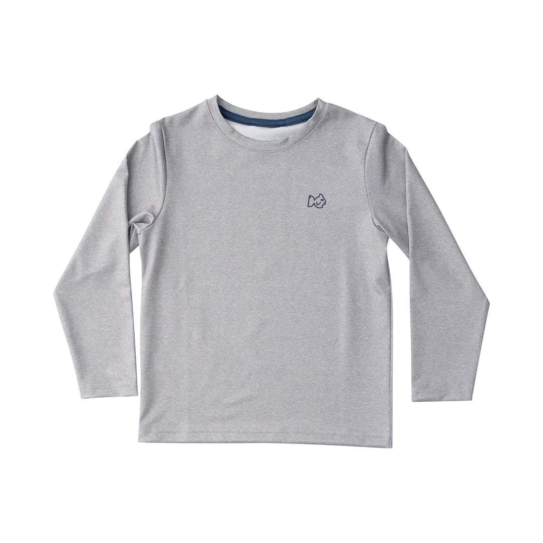 Pro Performance Long Sleeve Shirt - Grey with Rods & Reels