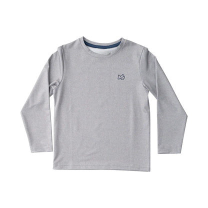 Pro Performance Long Sleeve Shirt - Grey with Rods & Reels