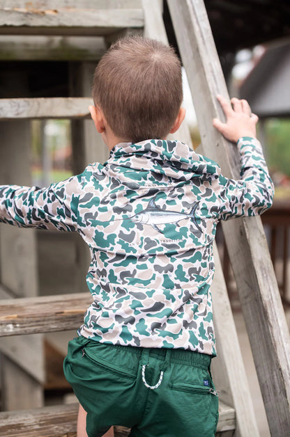 Camo Performance Hoodie Green