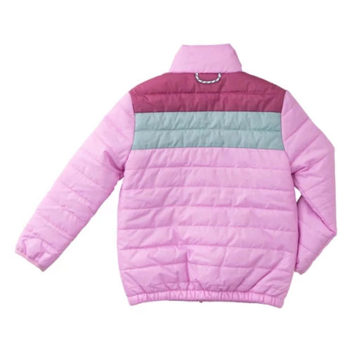 Girls Puffer Jacket Orchid Colorblock