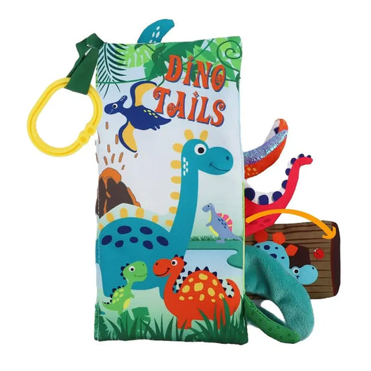 Dino Tails Crinkle Book With Teether & Ring