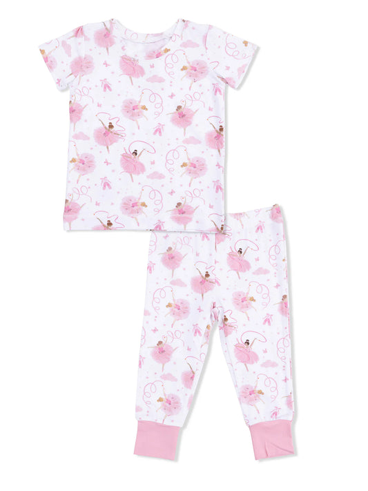 Ribbon Ballerinas Short Sleeve Loungewear Set