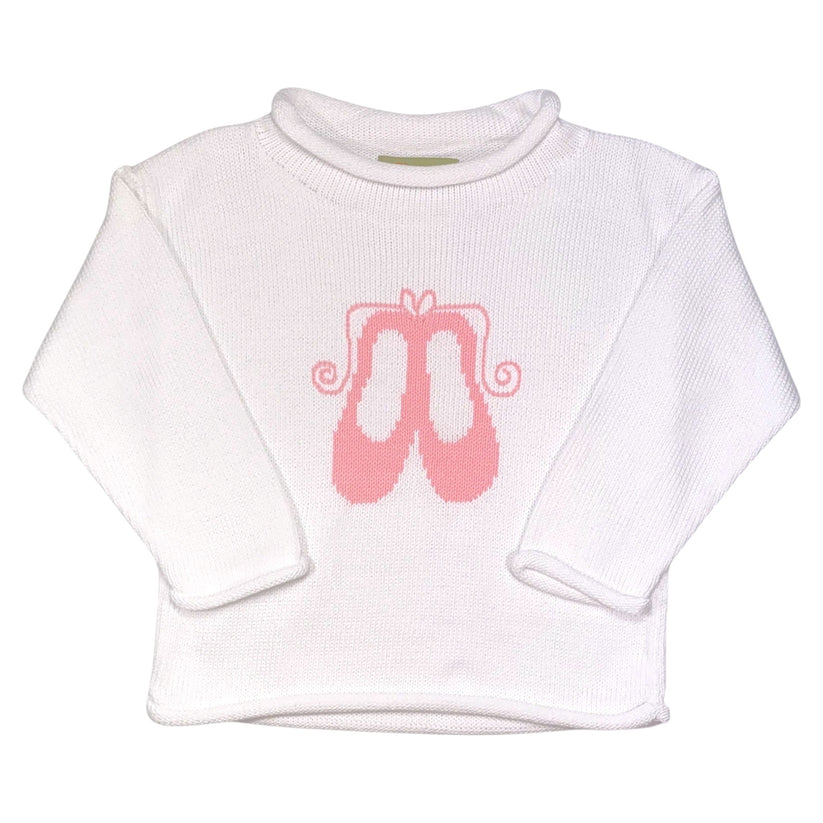 Rollneck Sweater Ballet Slipper - White