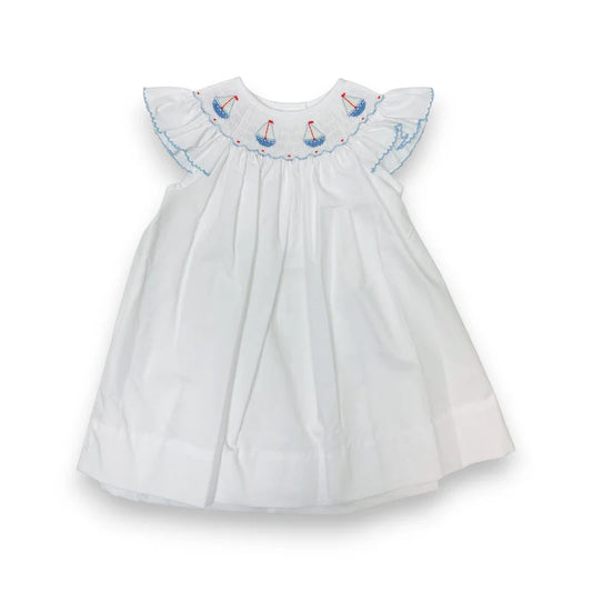 White Poplin Sailboat Angel Wing Bishop