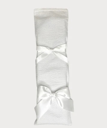 Knife Seersuckerwhite W/white Bow Keepsake
