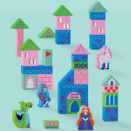 Build And Play Wood Blocks/princess Palace