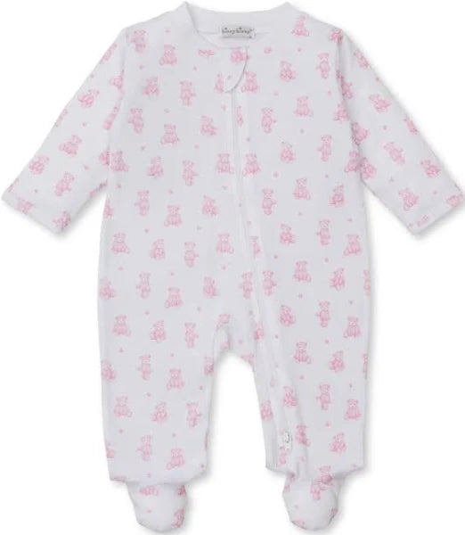 Pink Bear Zipper Footie