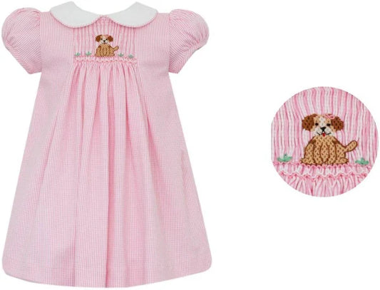 Puppies Pink Knit check Dress