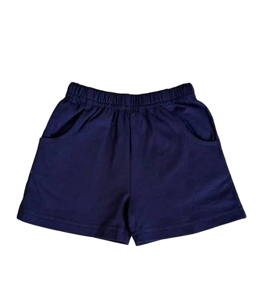 Jersey Shorts With Pockets Navy